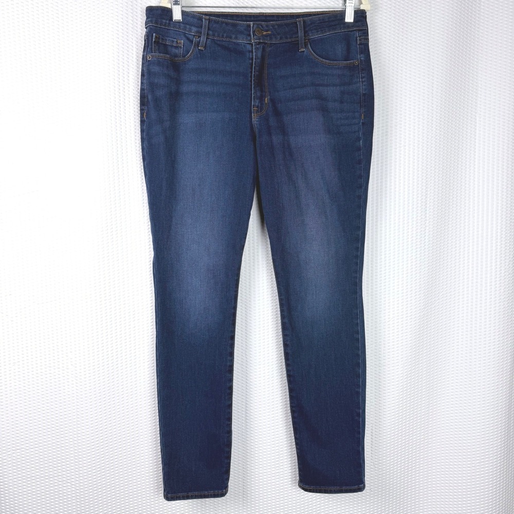 Old Navy Womens Mid-Rise Pop Icon Skinny Jeans‎ Dark Wash Blue Size 14 Denim